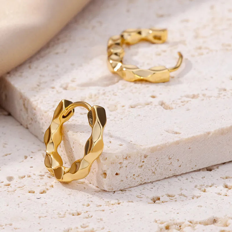Simple Style Solid Color Plating 304 18K Gold Plated Earrings