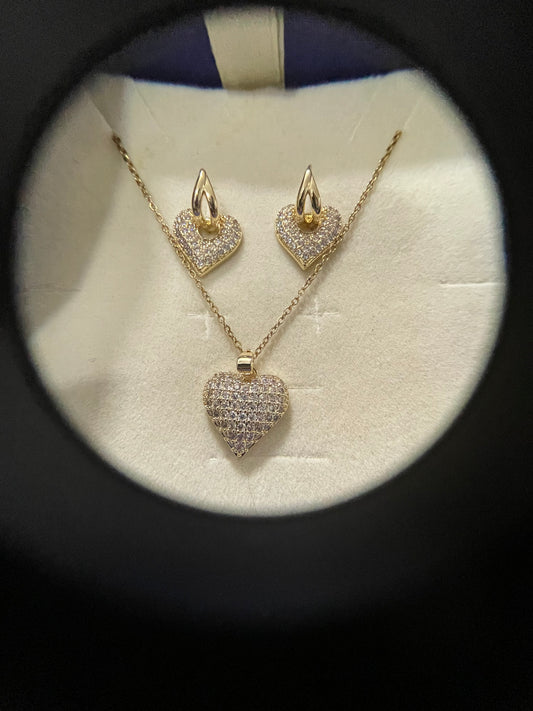Dove Diamond Heart with Earring set