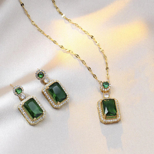 Royal Green Necklace Set