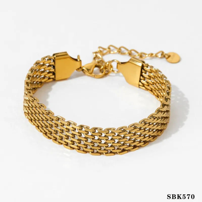 Casual Geometric Heart Shape 304 6K Gold Plated White Gold Plated Gold Plated Zircon Bracelets In