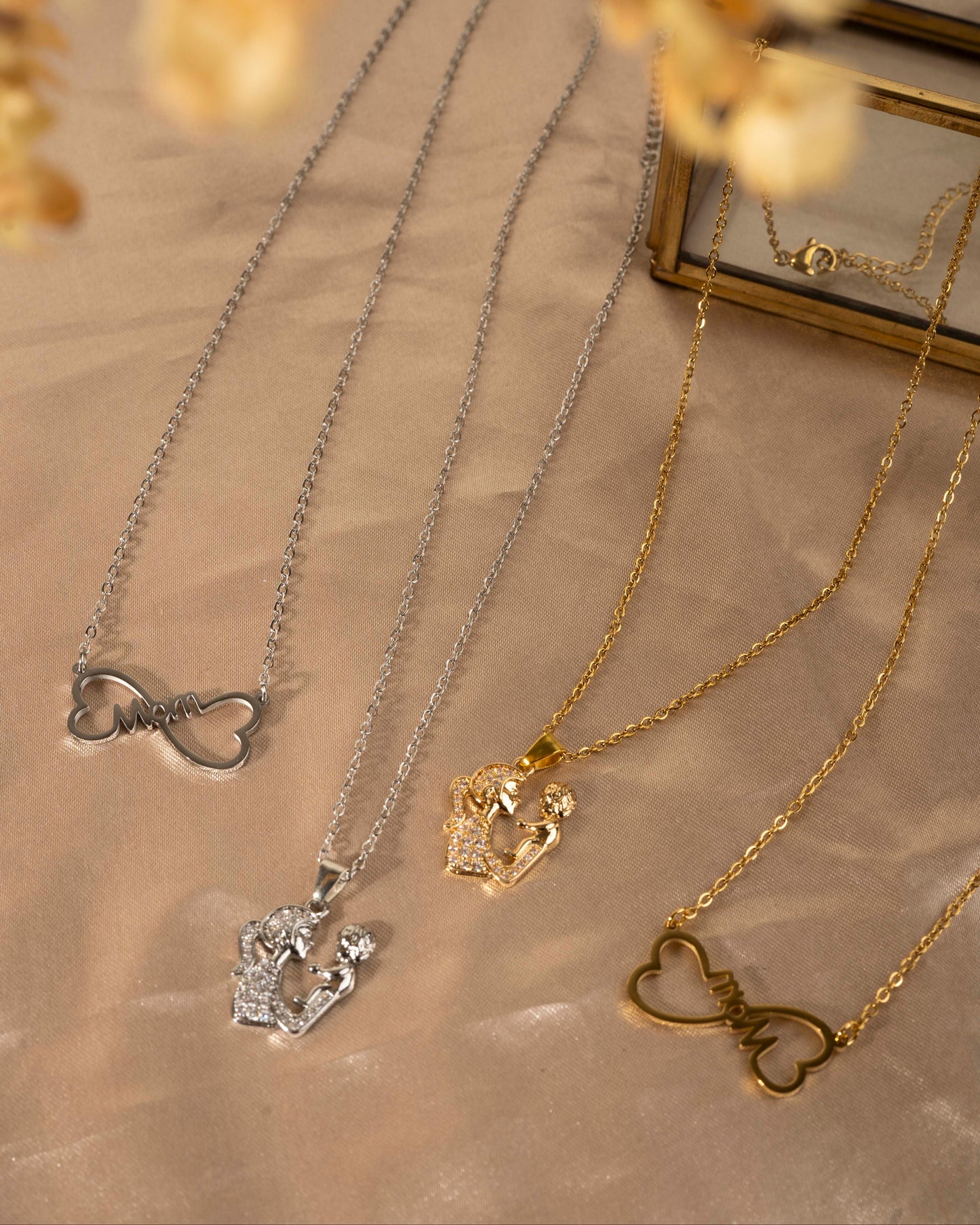 14k Gold plated MOM Necklace