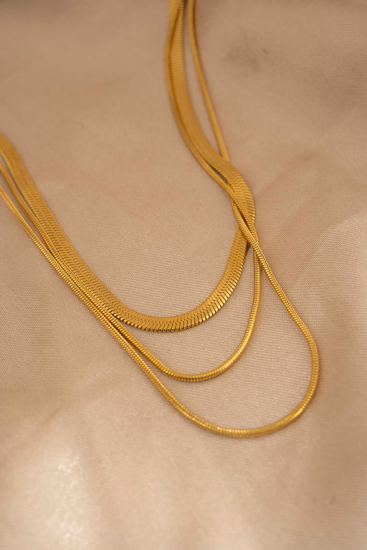 Jewelry Fashion Geometric 304 Plating Layered Necklaces