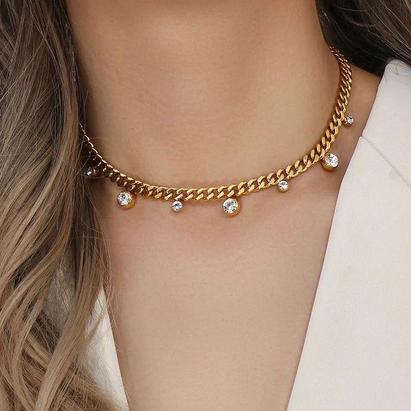 Diamond Necklace and Bracelet with Ring Combo