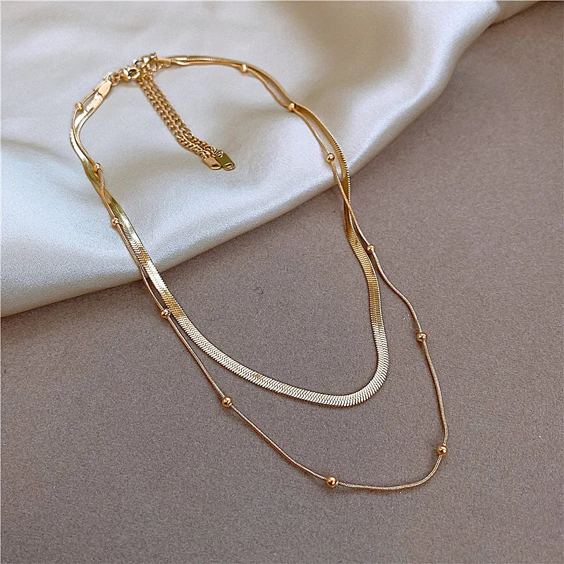 Truetarnish 2 layered necklace Gold Plated Antitarnish