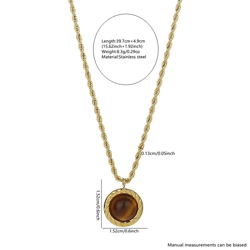 Truetarnish Vintage Royal Brown Necklace Set