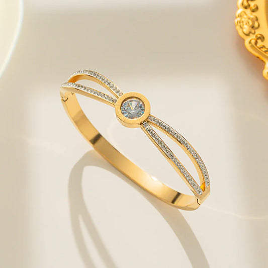 Gold Plated Diamond Bracelet | Bangle