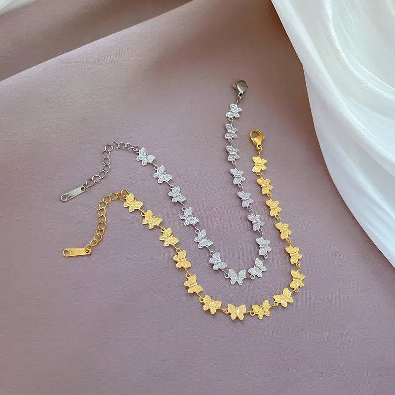 Simple Style Classic Style Butterfly Titanium Bracelets In