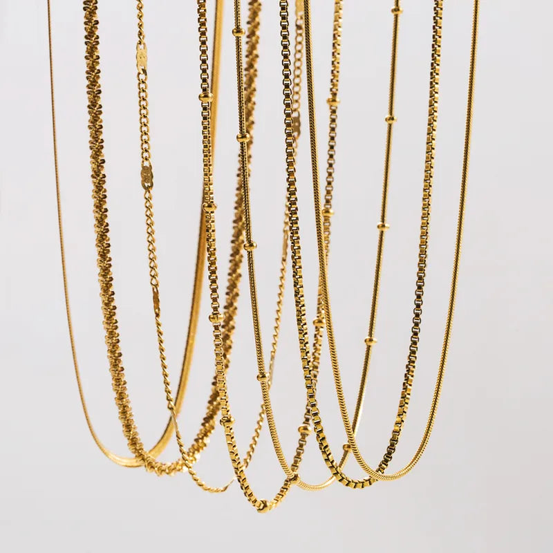 Casual Style Solid Color 304 Stainless Steel Plating Stainless Steel Necklaces 4