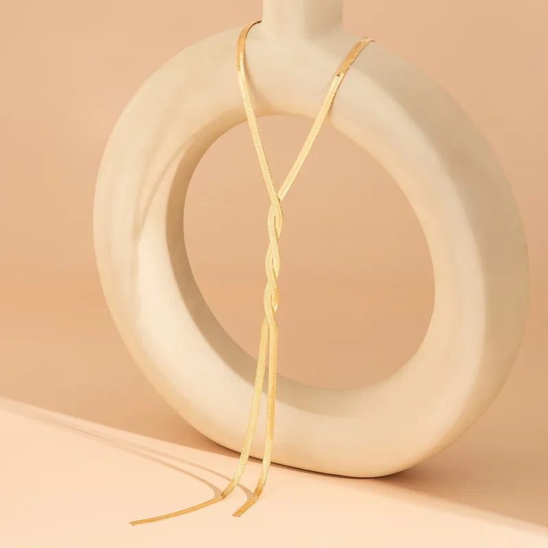 Jewelry Fashion Solid Color Iron Copper Tassel Plating Necklace