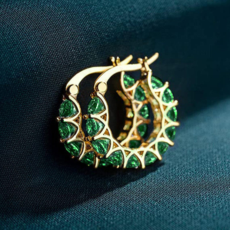 Vintage Green Earrings - Small
