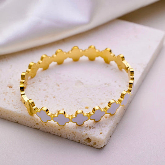 Heart combo Necklace, Earrings and white bangle