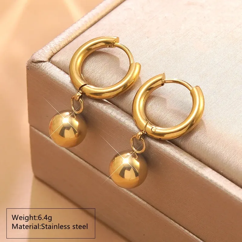 Truetarnish Round droplets 18k gold plated double layered necklace & Earring set