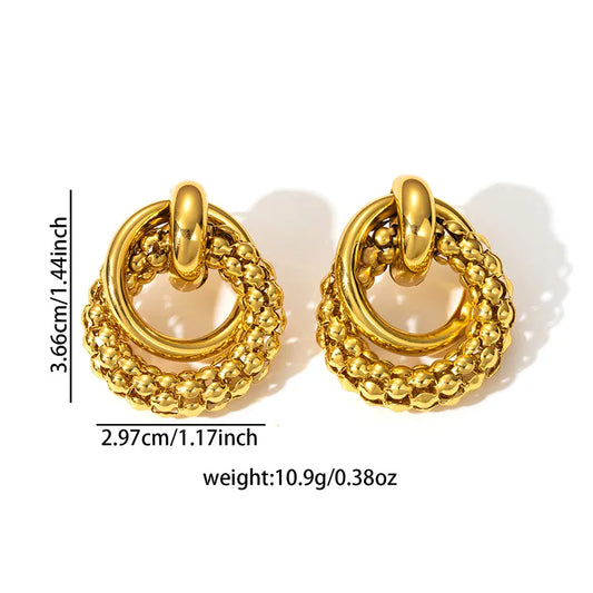 Truetarnish Layered  Huggie Earring Studs