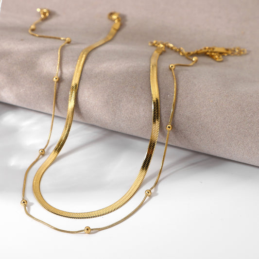 Truetarnish 2 layered necklace Gold Plated Antitarnish