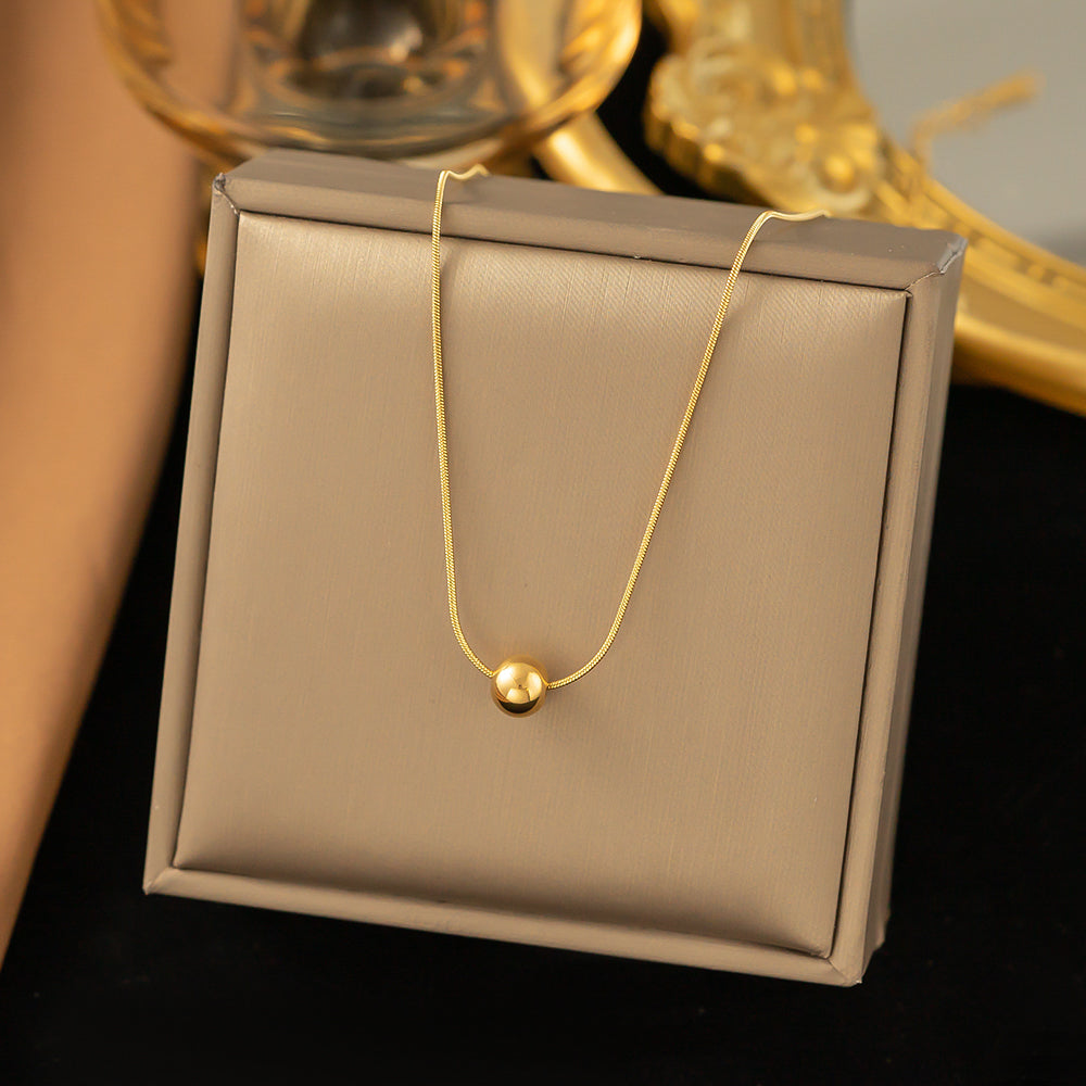Truetarnish 18K Gold Plated Solid Gold Necklace - Droplet
