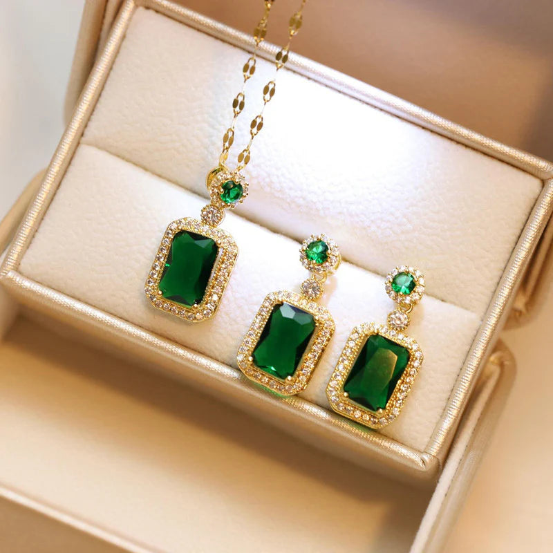 Royal Green Necklace Set