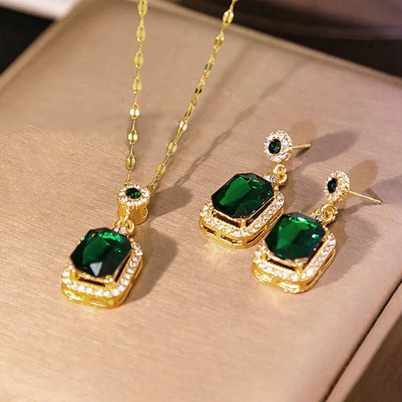 Royal Green Necklace Set