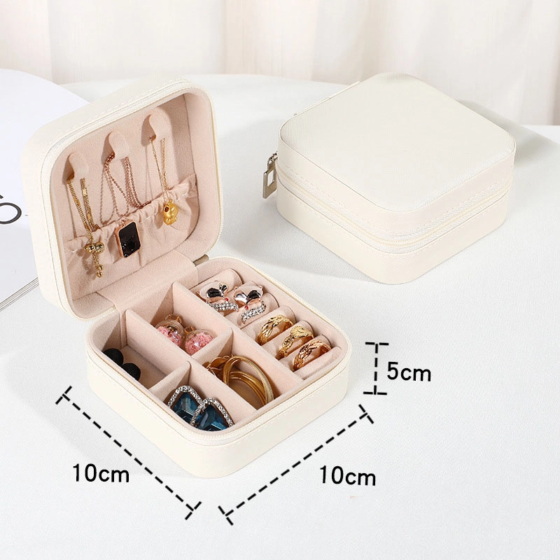 Classic Style Solid Color Leather Jewelry Boxes