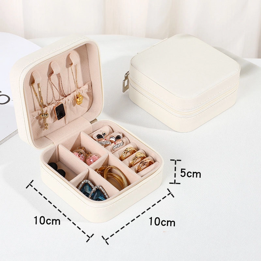Classic Style Solid Color Leather Jewelry Boxes