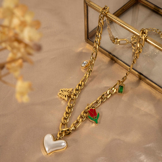 White heart party Necklace