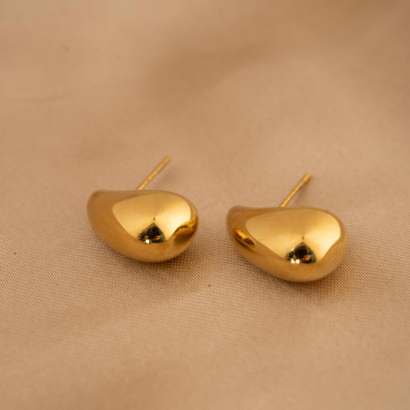 Medium Modern Style Water Droplets Plating  8K Gold Plated Ear Studs