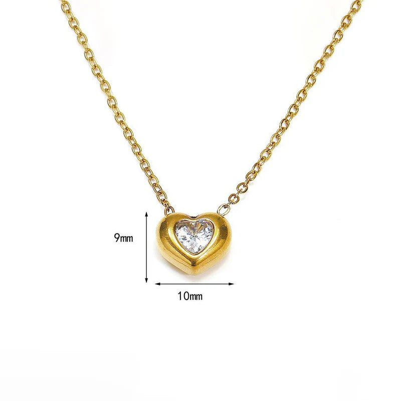 Truetarnish Heart Dove one Necklace