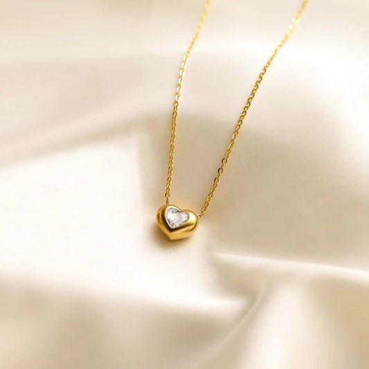 Truetarnish Heart Dove one Necklace