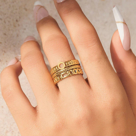 Triple Layer Chain Ring - Adjustable
