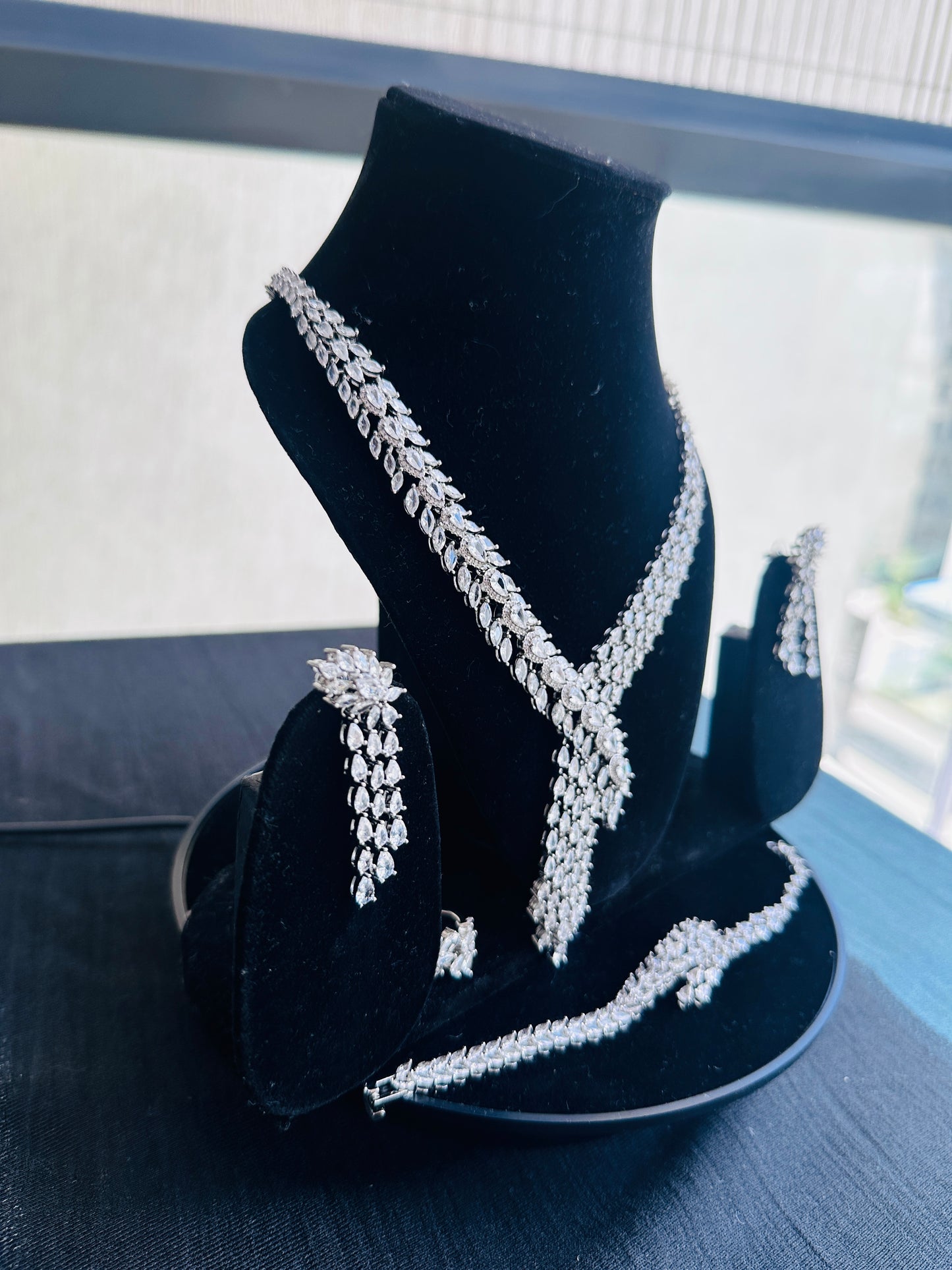 Diamond River Wedding Necklace set