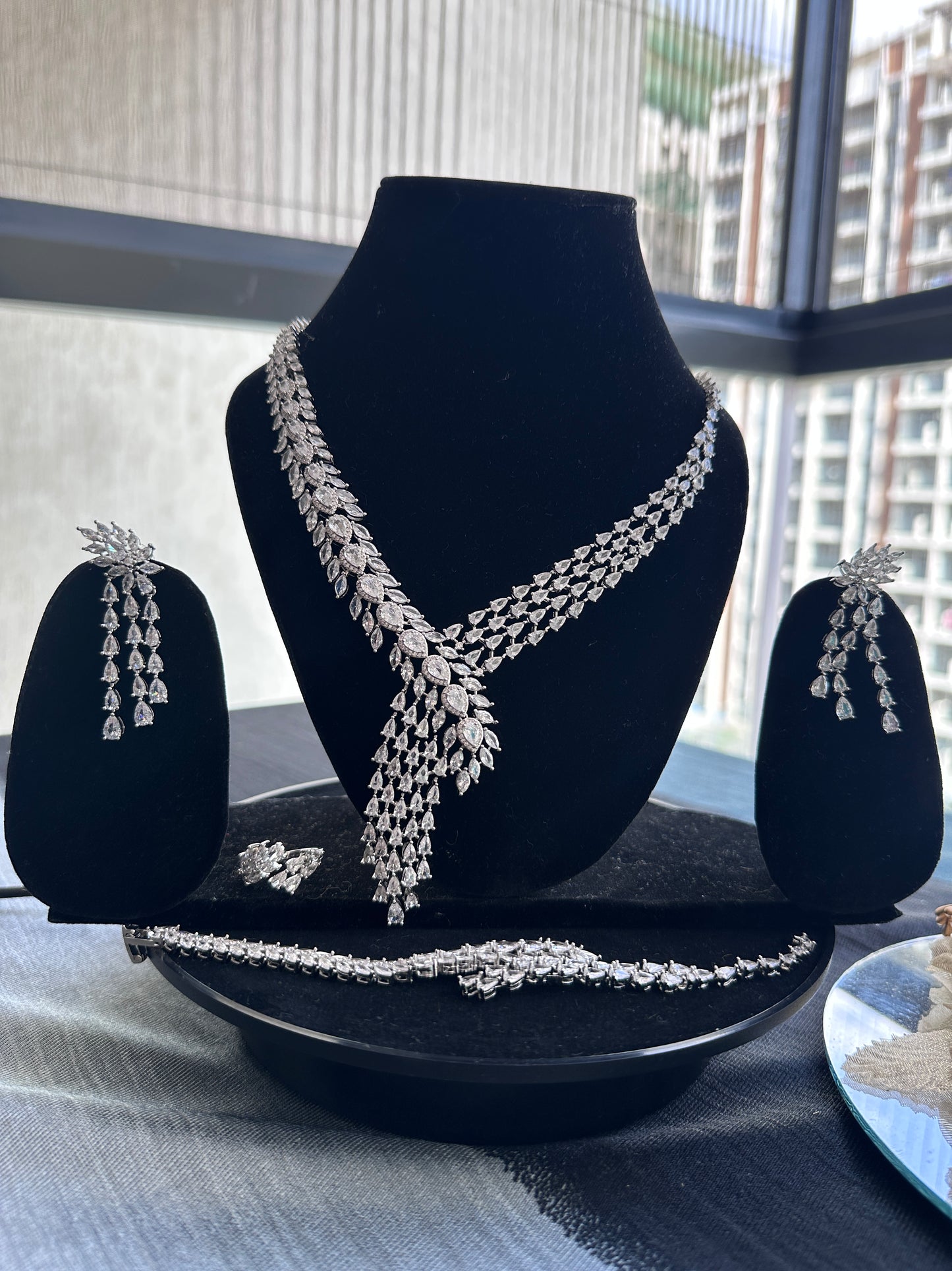 Diamond River Wedding Necklace set