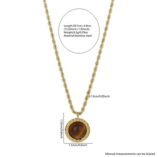 Truetarnish Vintage Royal Brown Necklace Set