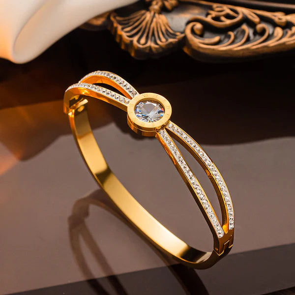 Gold Plated Diamond Bracelet | Bangle