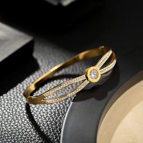 Gold Plated Diamond Bracelet | Bangle