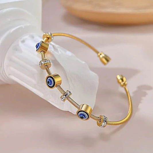 Evil Eye Blue Diamond Bracelet | Bangle | Kada