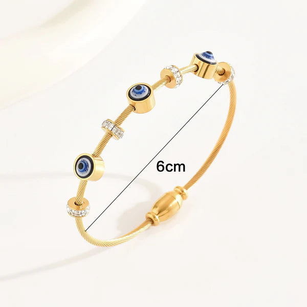 Evil Eye Blue Diamond Bracelet | Bangle | Kada
