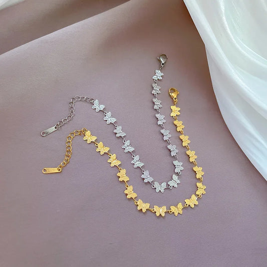 Simple Style Classic Style Butterfly Titanium  Bracelets In