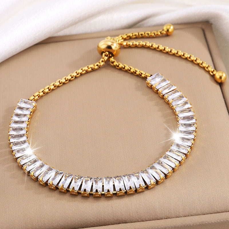 Vintage Rectangular Diamon Adjustable Bracelets