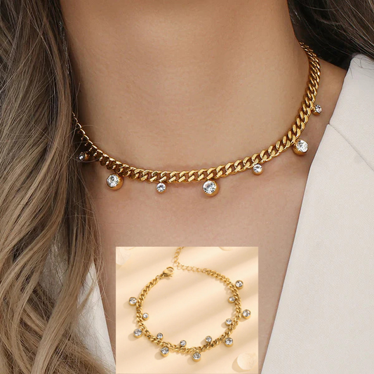 Doomy Dale Diamond Necklace & Bracelet Set