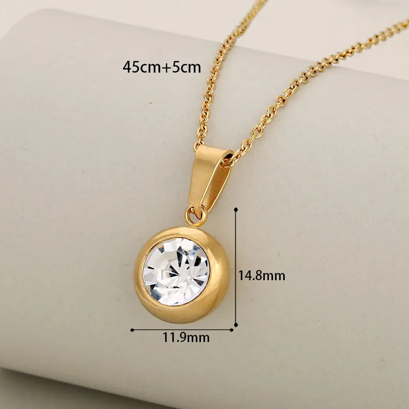 Truetarnish Shiny Diamond Droplet Necklace Set