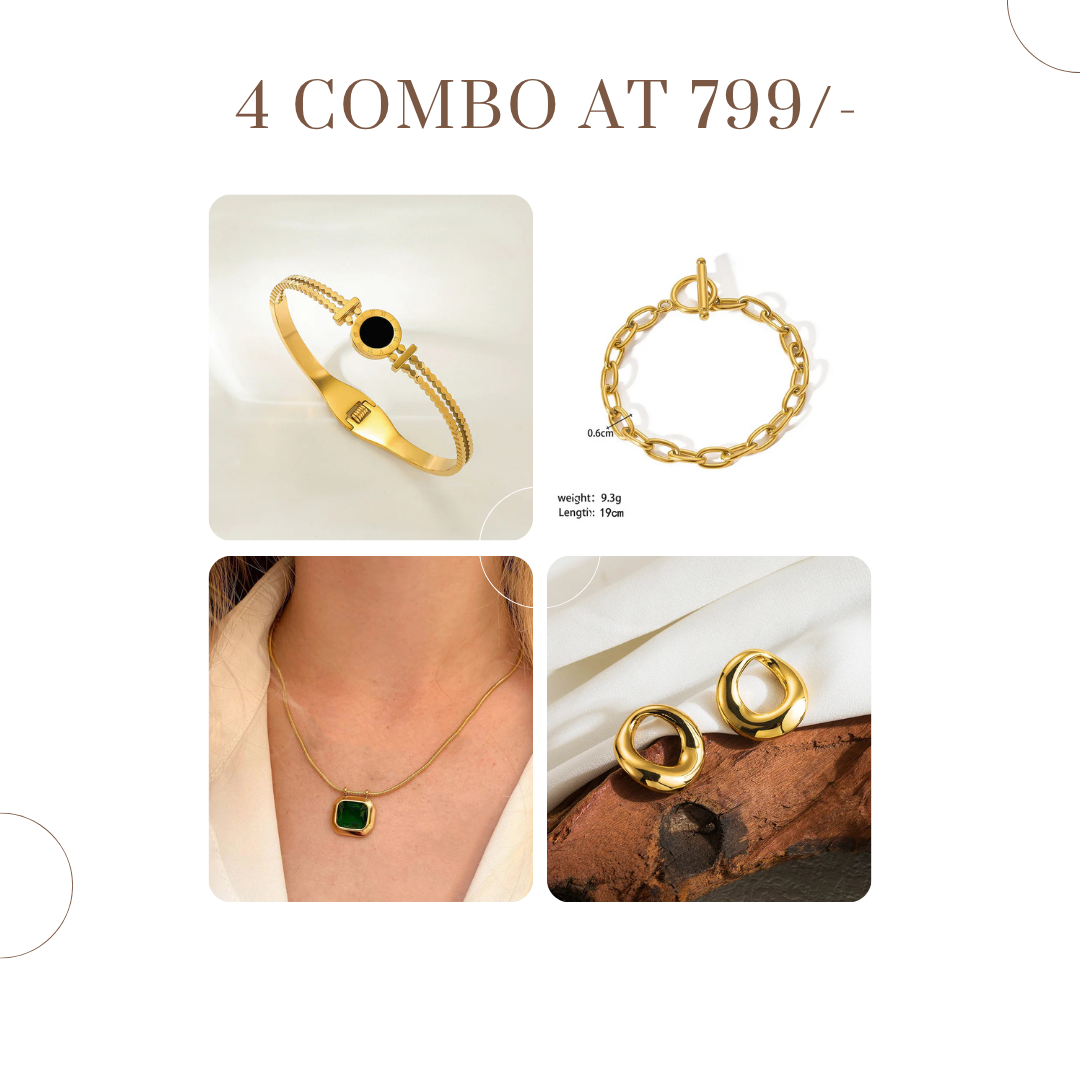 Black Love Necklace Kada and Earring stud and chain Bracelet