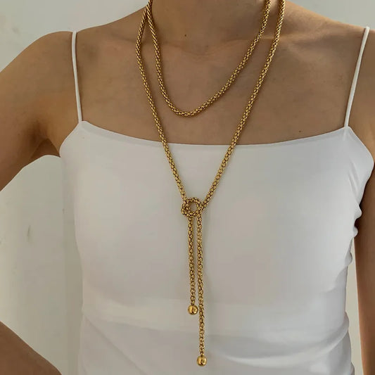 Truetarnish Adjustable 16K Gold Plated Necklace