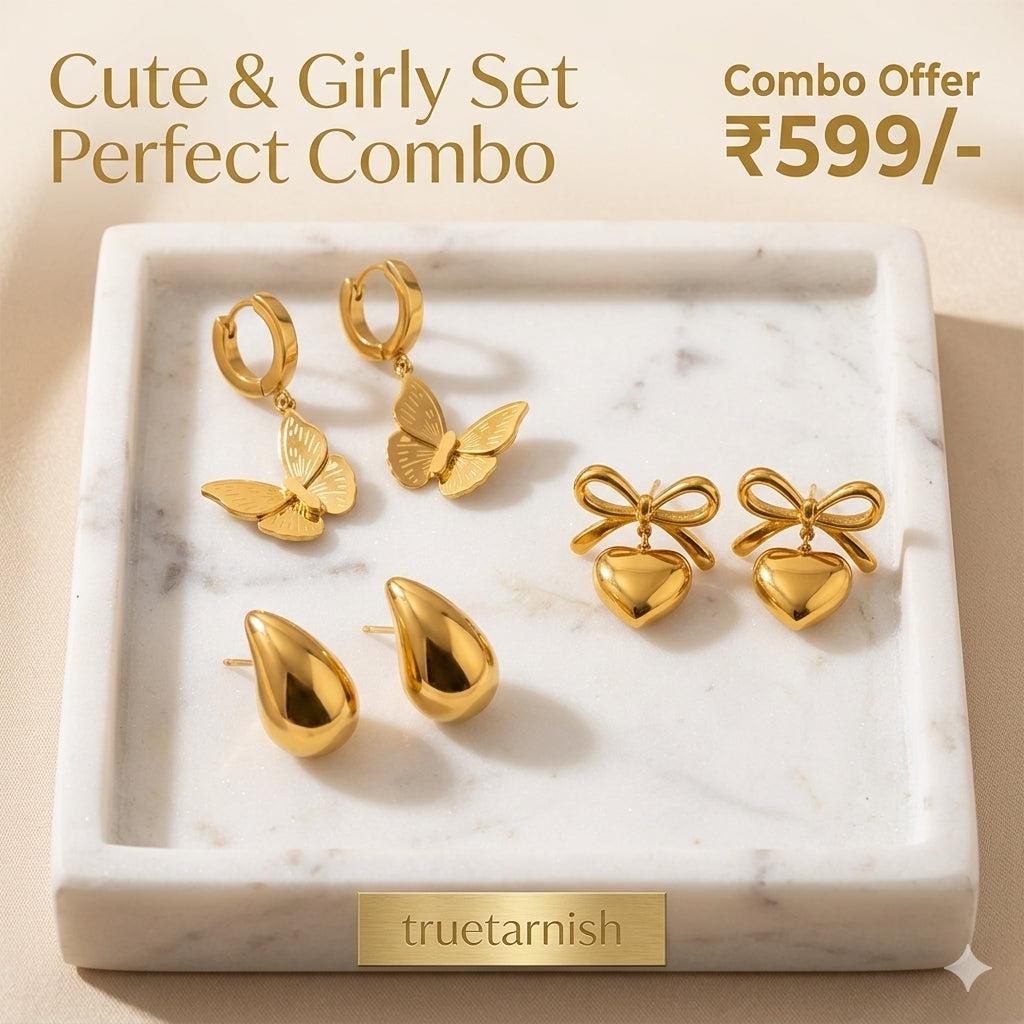 Girly Earring combo Waterproof 100%