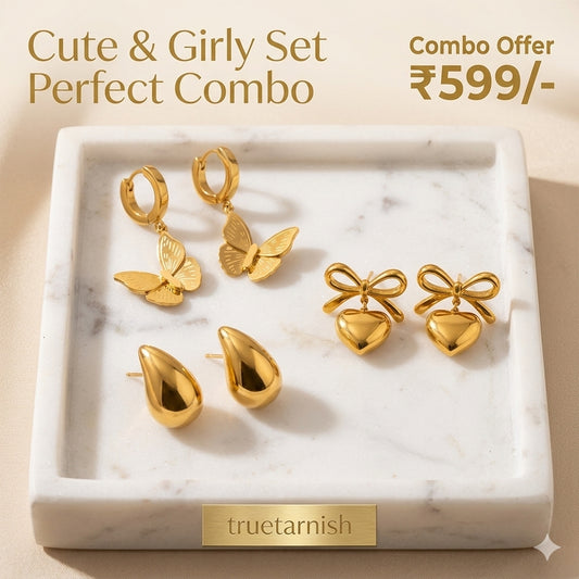 Girly Earring combo Waterproof 100%
