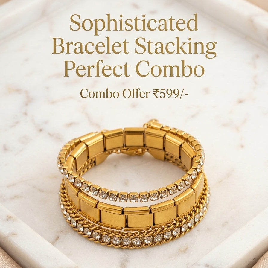 Bracelet stack for Office Wear - Combo of 3 Freesize