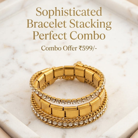 Bracelet stack for Office Wear - Combo of 3 Freesize