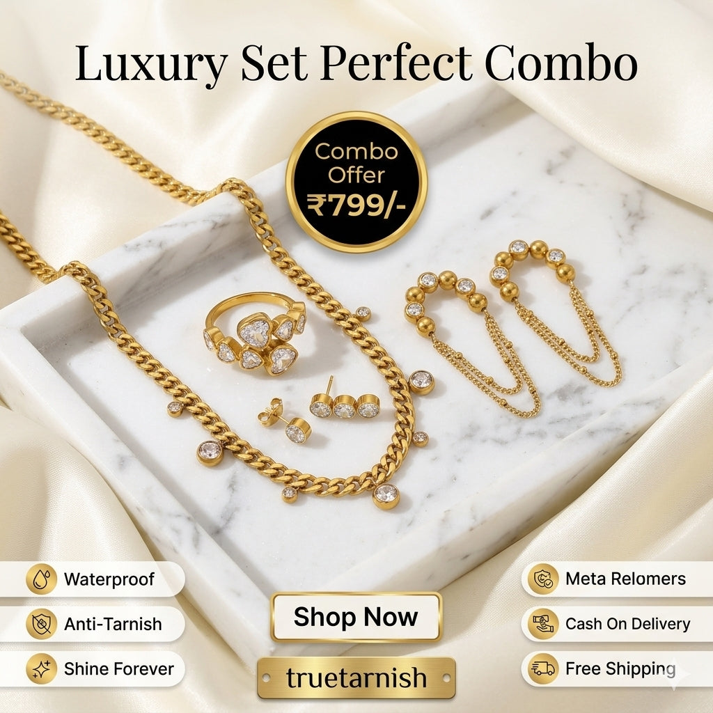 Diamond Necklace, Ring and Earring combo