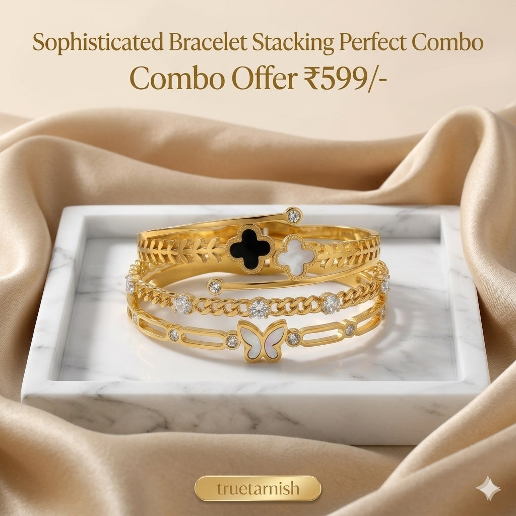 Bracelet & Kada stack for Office Wear - Combo of 3 Adjustable