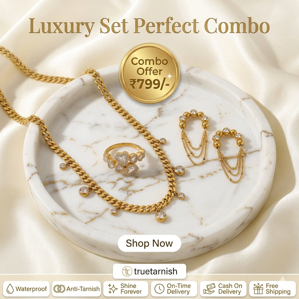 Diamond Necklace, Ring and Earring combo