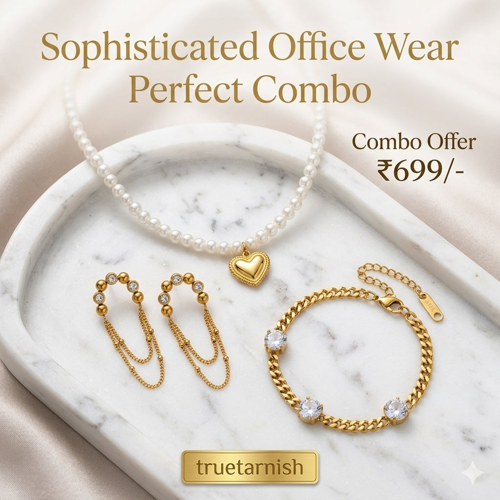 Pearl Lovers Necklace and Bracelet with Earrings