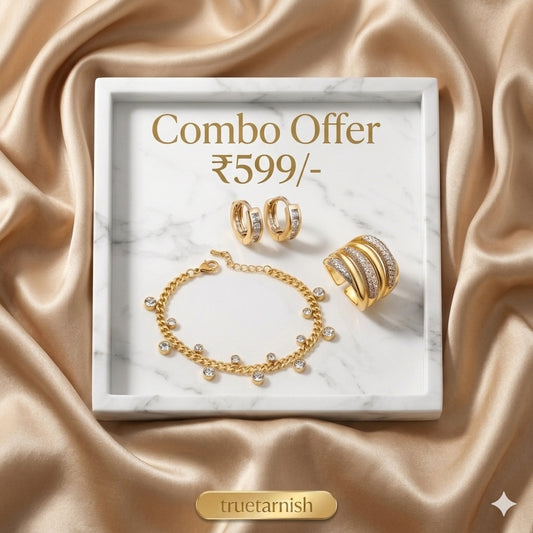 Sophistication Queen Offer Combo Earring, Ring and Bracelet